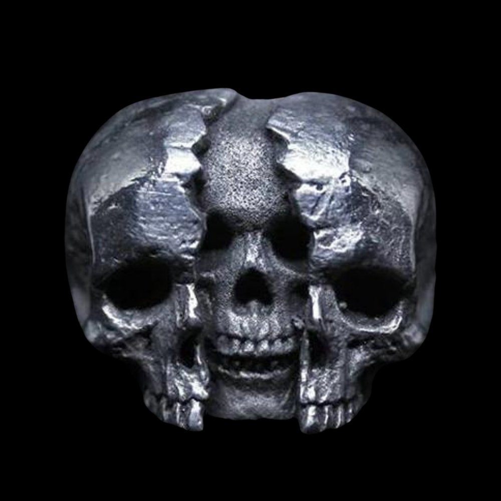 Calvarium Three-headed Skulls Ring