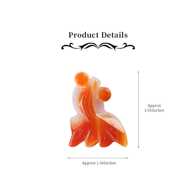 Carnelian Goldfish Pendant Spiritual Protection Necklace