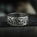 Cat in Flowers Alloy Ring