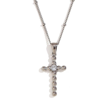 Retro Bubbles Cross Necklace