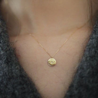 Celestial Coin Pendant Necklace