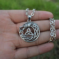 Celtic Dragon Triquetra Necklace