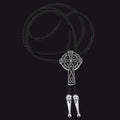 Irish Celtic Cross Knot Bolo Tie for