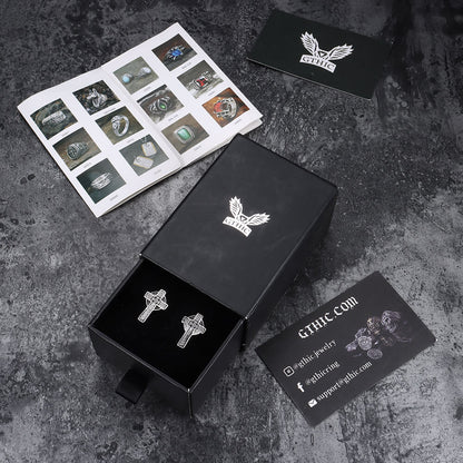Celtic Cross Brass Cufflinks