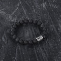 Celtic Knot Volcanic Rock Stainless Steel Bracelet