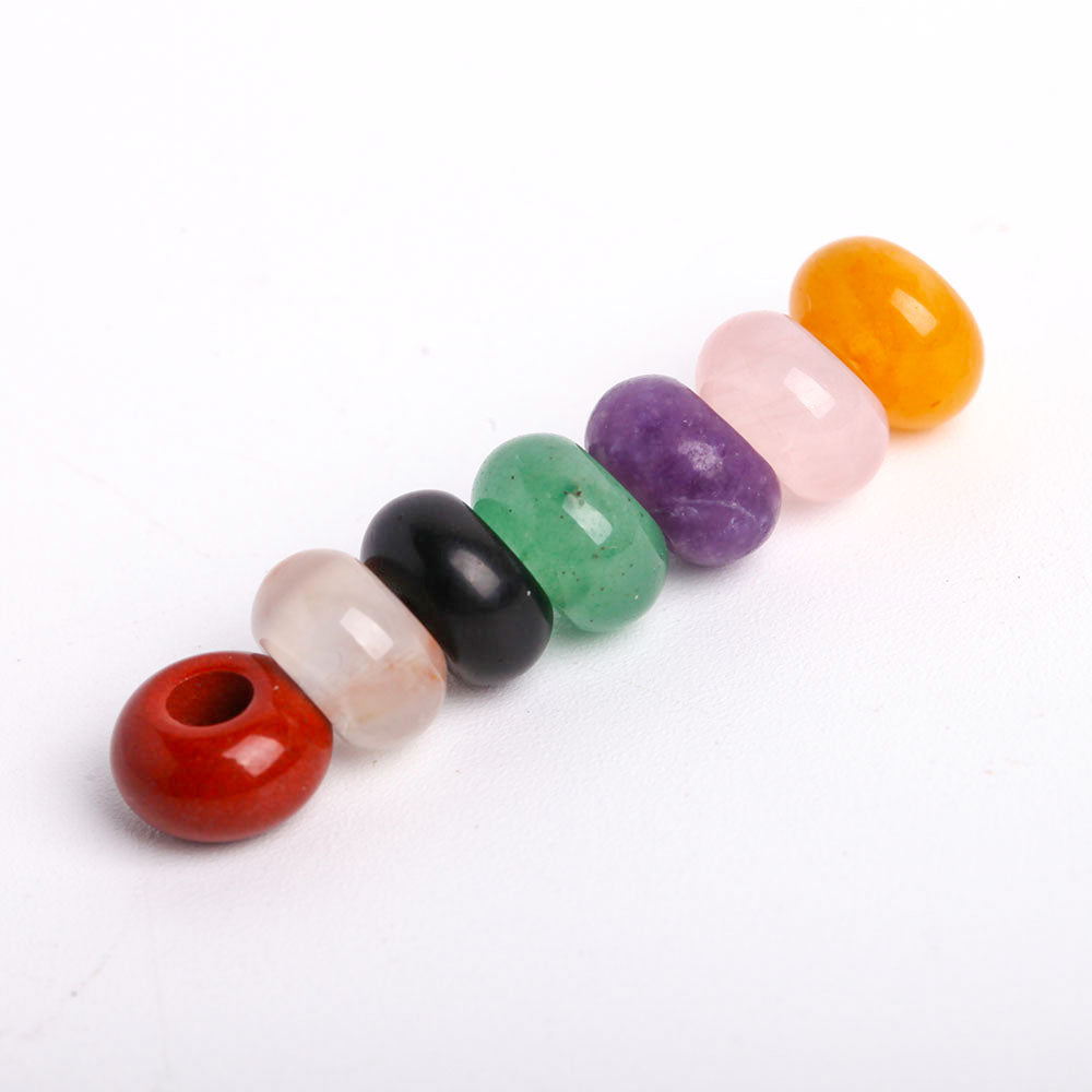 Chakra Crystal Necklace With Donut Beads | Spiritual Healing