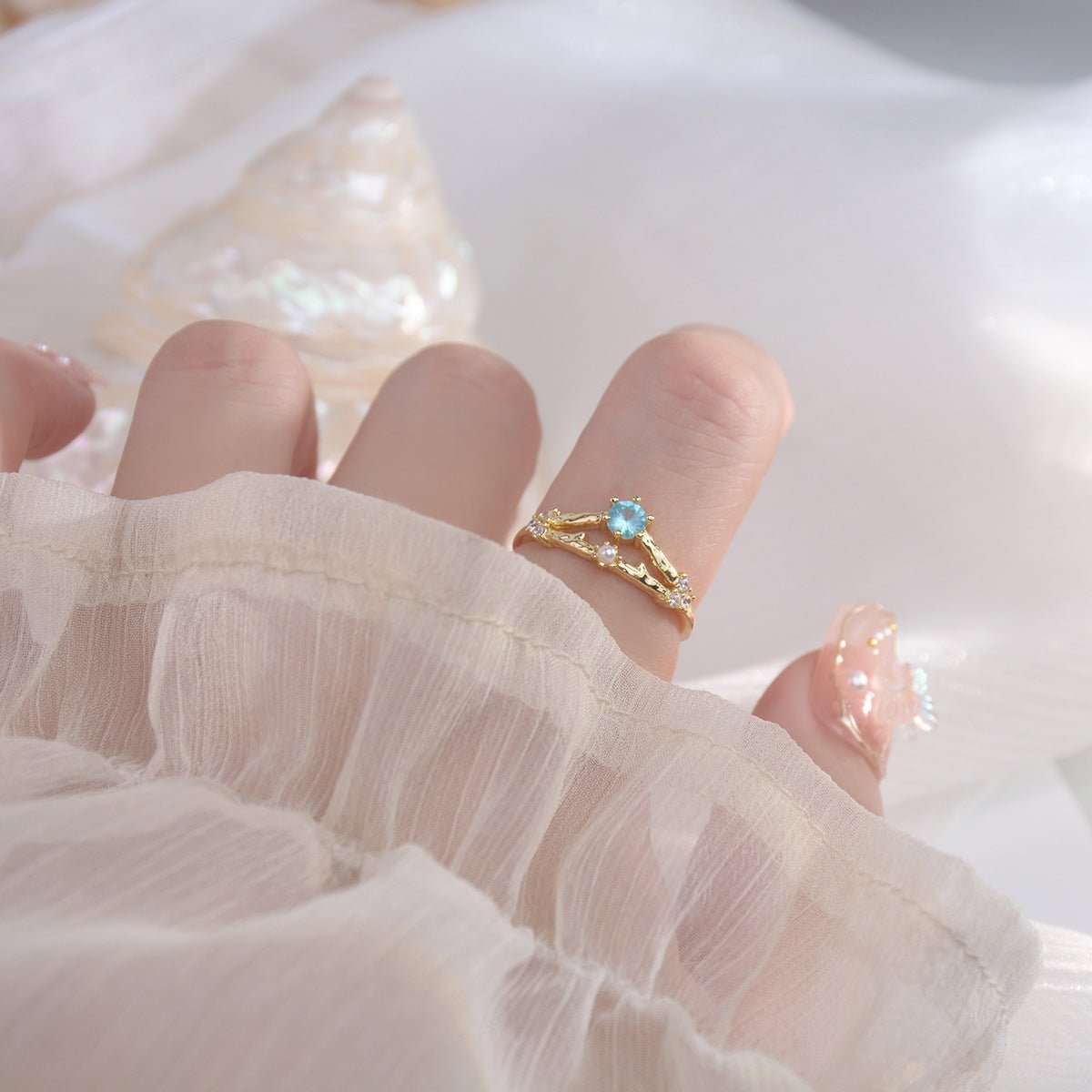 Cherry Blossom Ring Set