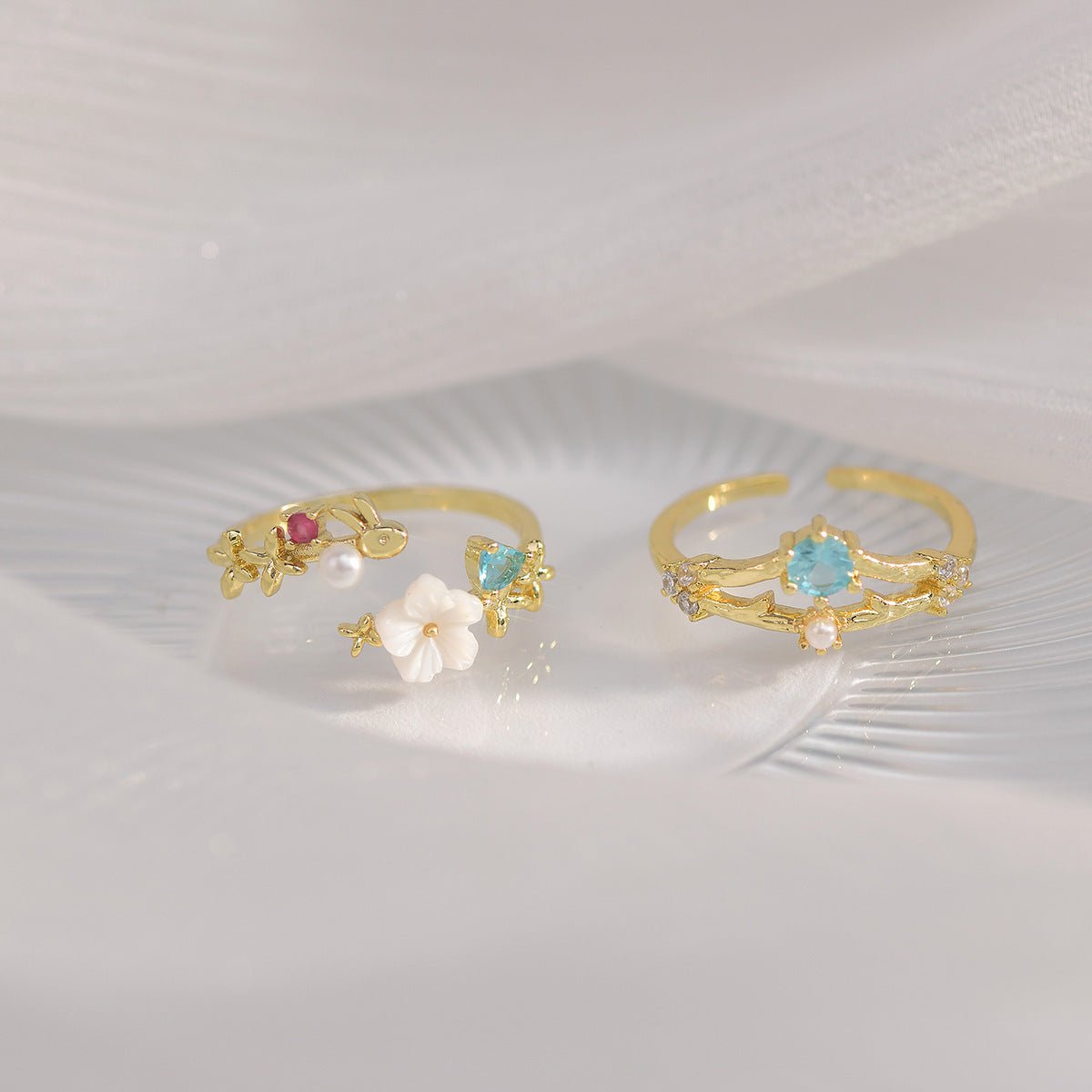 Cherry Blossom Ring Set