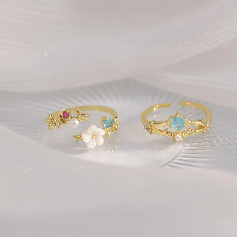 Cherry Blossom Ring Set