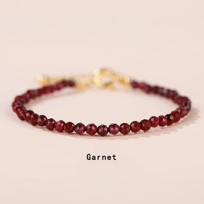 Clear Quartz Bracelet With Strawberry Quartz & Healing Crystals