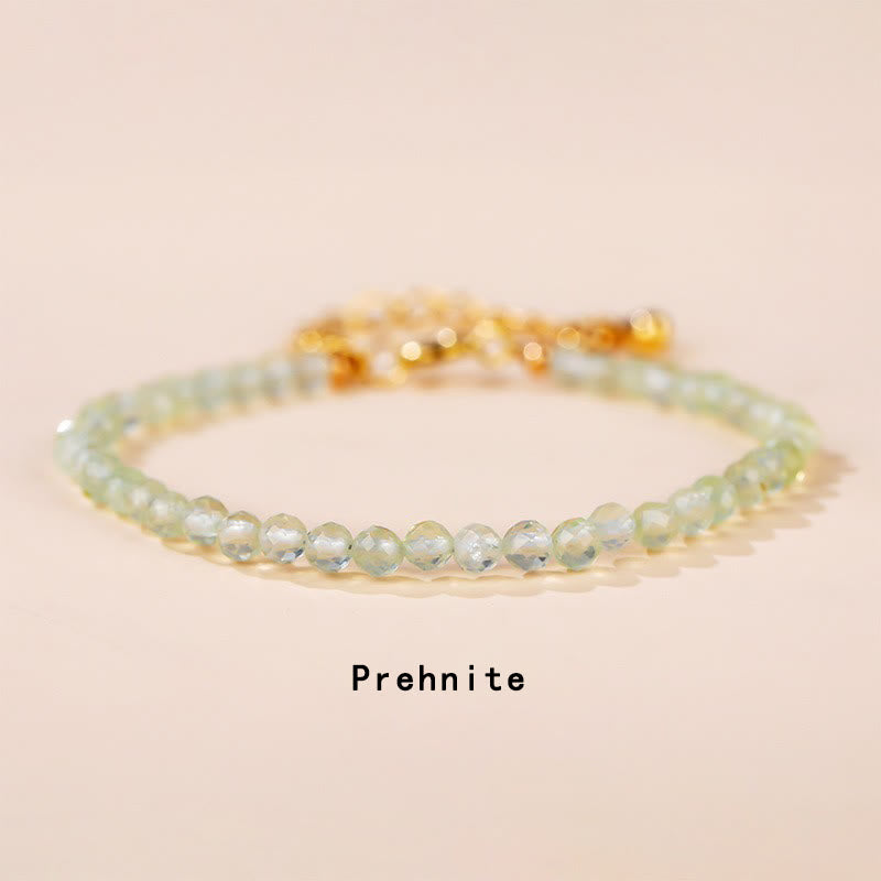 Clear Quartz Bracelet With Strawberry Quartz & Healing Crystals