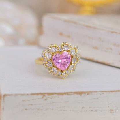 Melody Pink Heart Ring
