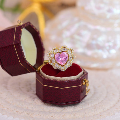 Melody Pink Heart Ring