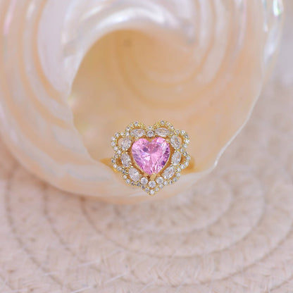 Melody Pink Heart Ring
