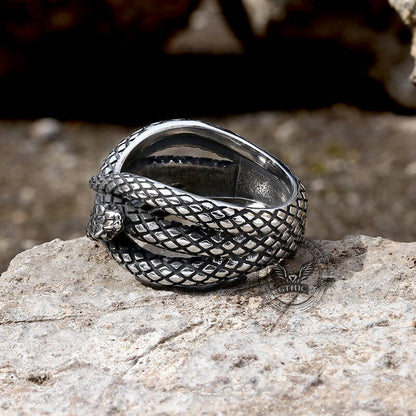 Cobra Twist Snake Stainless Steel Ring