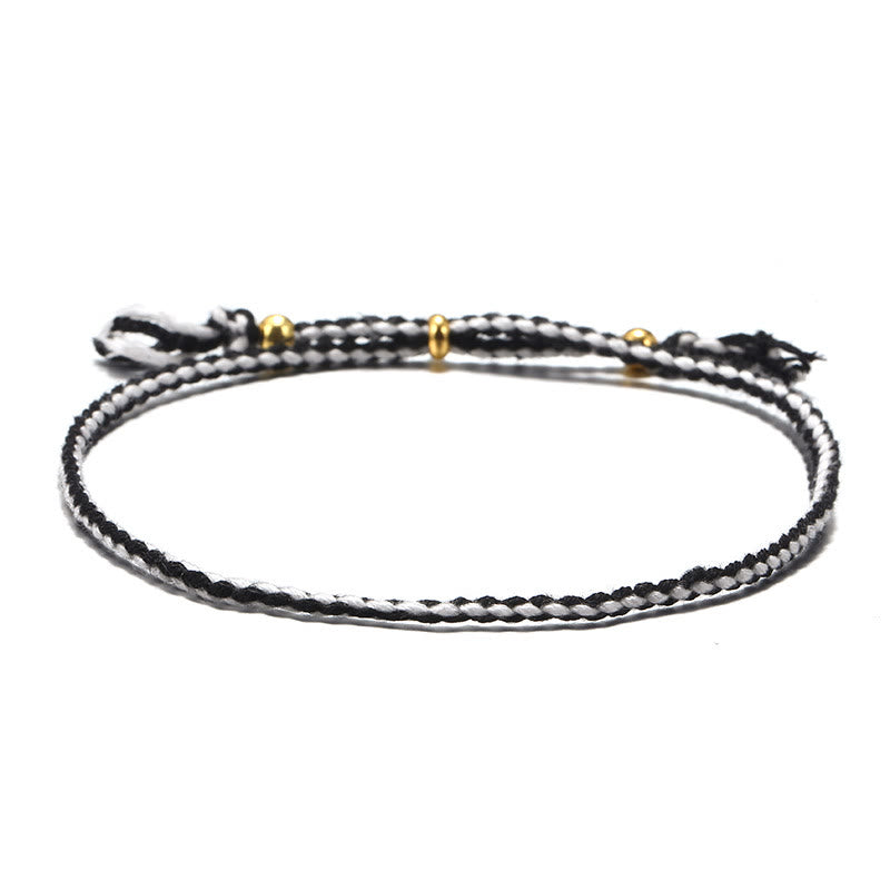 Colorful Handmade Adjustable Rope Tassel Harmony Bracelet