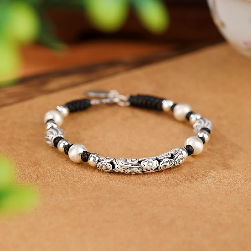 Copper & 999 Sterling Silver Auspicious Cloud Spiritual Bracelet