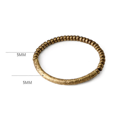 Copper Brass Bead Luck Wealth Spiritual Bracelet