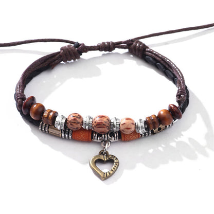 Copper Love Heart Bead Healing Necklace & Bracelet Set