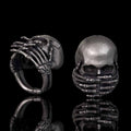 Cover Mouth Skull Sterling Silver Gothic Ring
