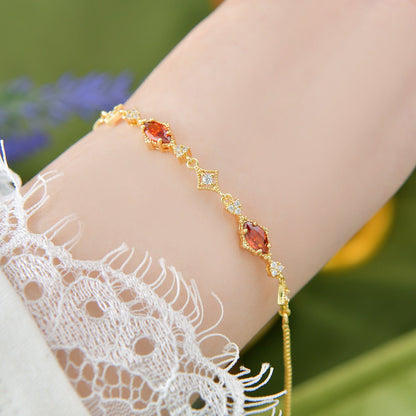 Crimson Lattice Bracelet