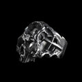 Cross Hollow Head Skull Ring