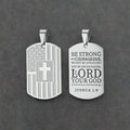 Cross American Flag Stainless Steel Military Brand Pendant