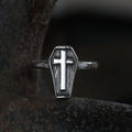 Cross and Coffin Stainless Steel Ring