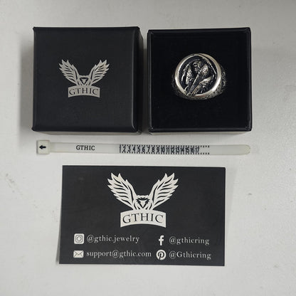 Cross Archangel Guardian Sterling Silver Ring