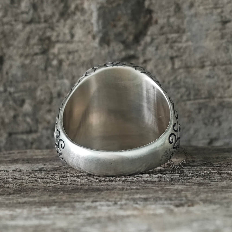 Cross Archangel Guardian Sterling Silver Ring