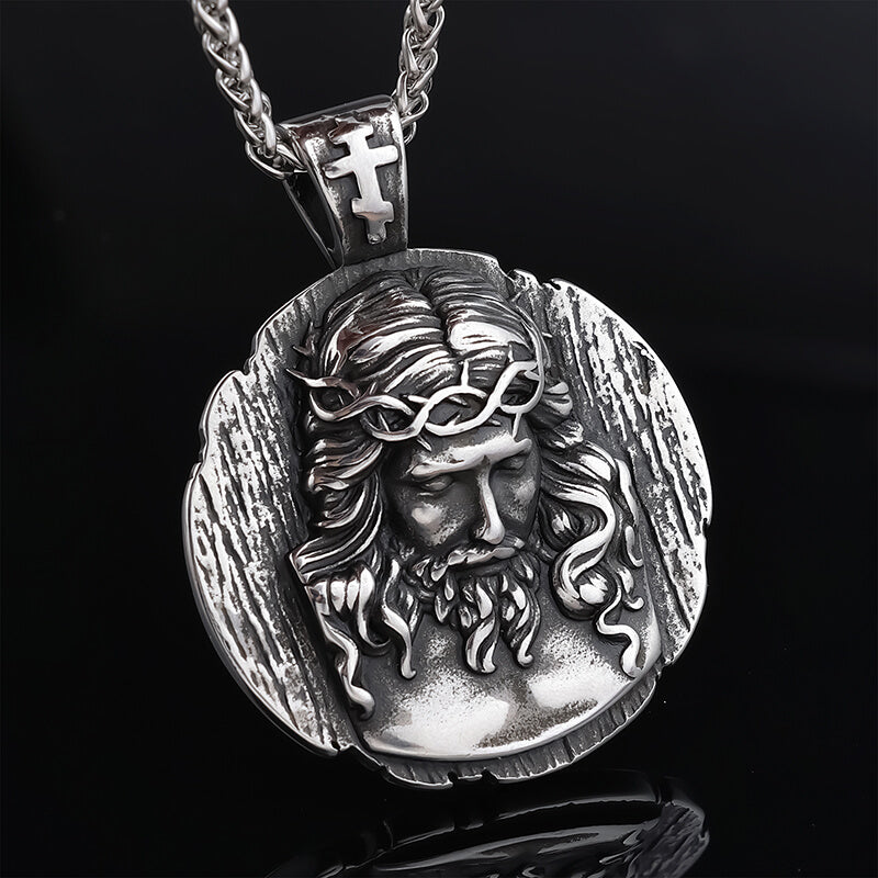 Crown of Thorns Jesus Stainless Steel Pendant