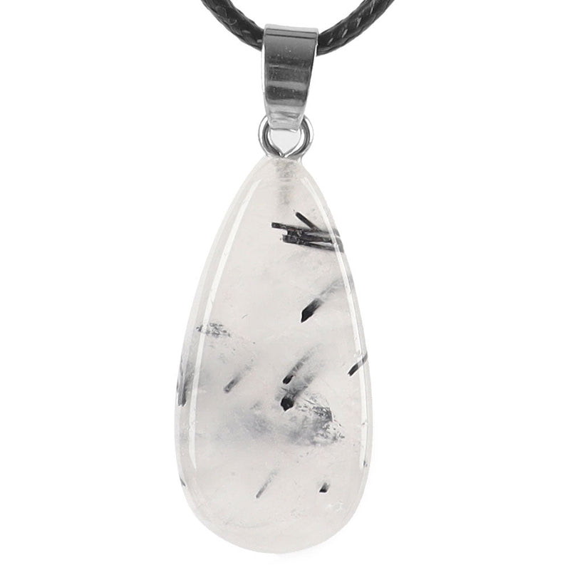 Crystal Healing Pendant With Carnelian, Tourmaline, and Sardonyx Stones