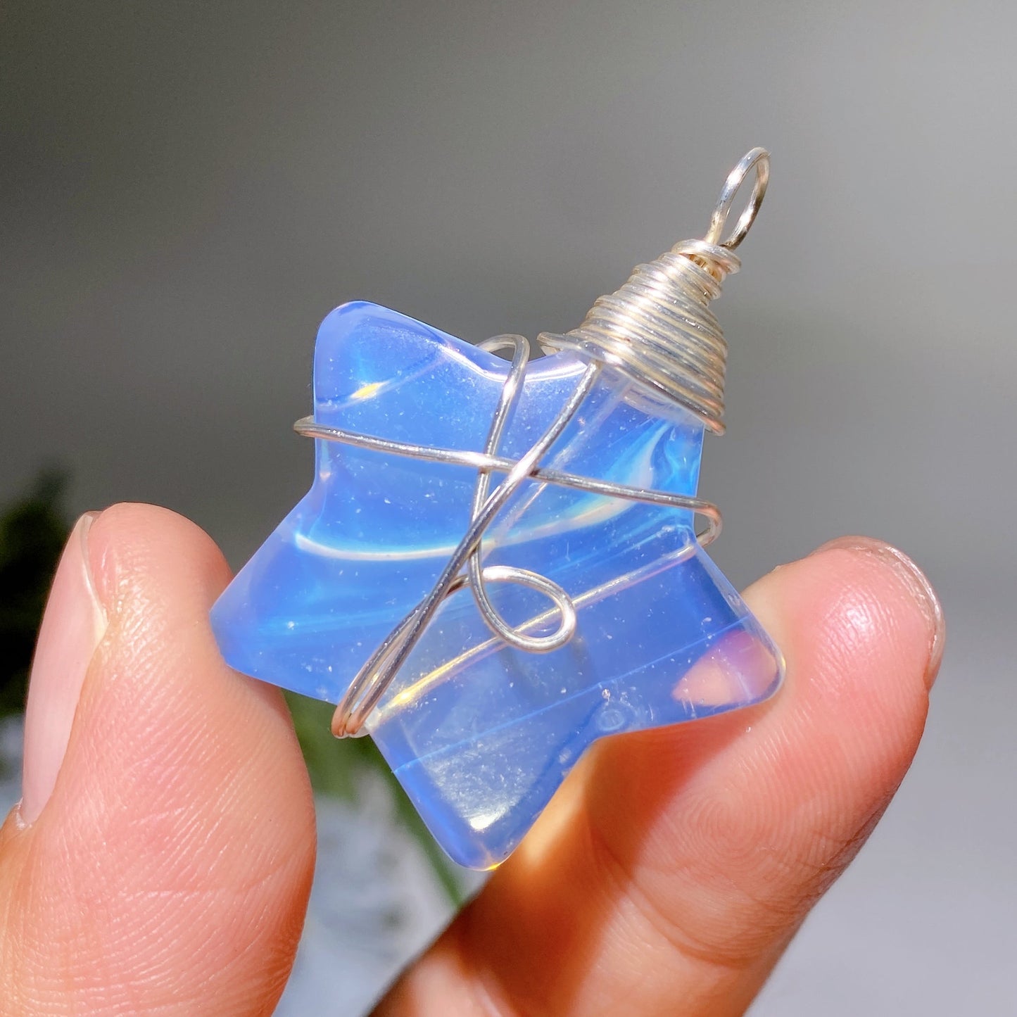 Crystal Star Pendant With Black Cord Necklace