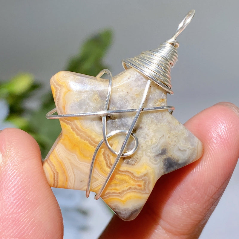 Crystal Star Pendant With Black Cord Necklace