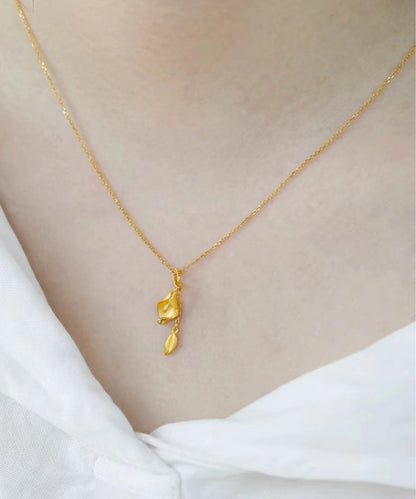 Gold Sterling Silver Overgild Lo Pendant Necklace