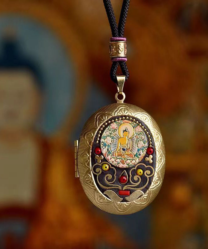 Boutique Diy Da Ri Tathagata Copper Pendant Necklace