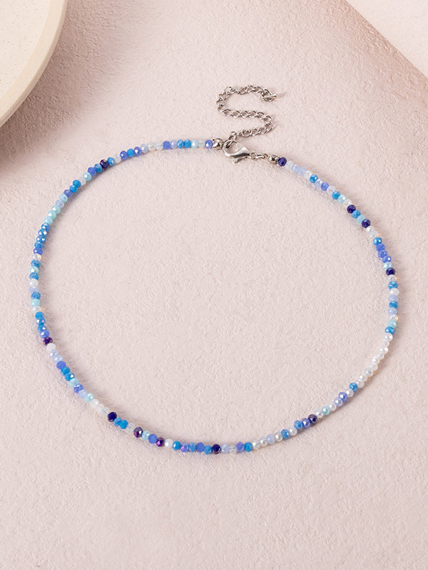 Beaded Multi-colored Dainty Necklace Necklaces Accessories