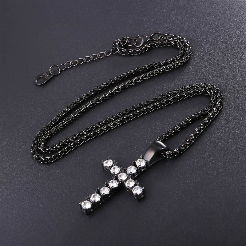 Cubic Zirconia Cross Necklace Pendant for /