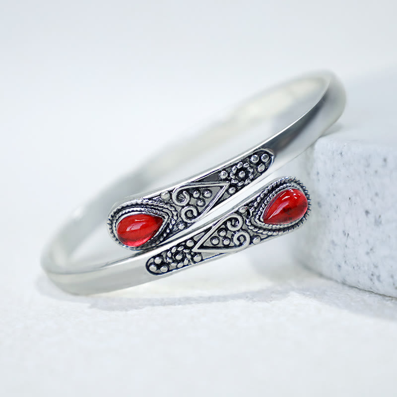 Zircon Healing Cuff Bracelet | Spiritual Protection & Wealth