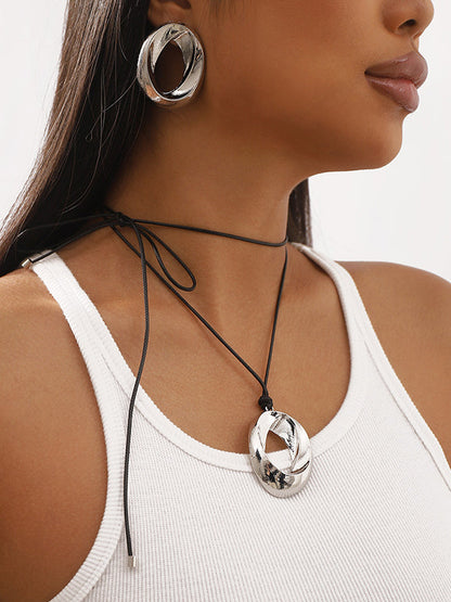 Adjustable Geometric Hollow Color Necklaces Accessories