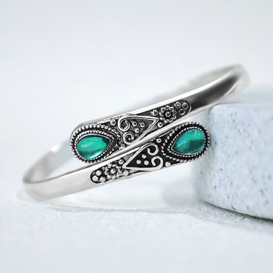 Zircon Healing Cuff Bracelet | Spiritual Protection & Wealth