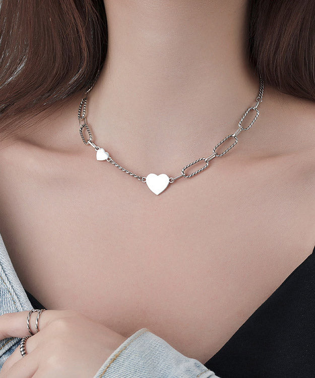 Sterling Silver Overgild Love Necklace