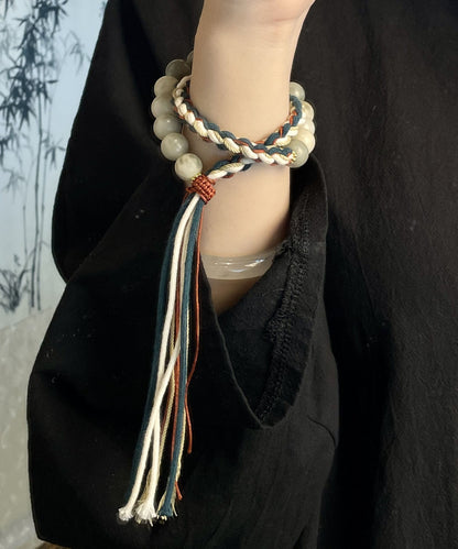 Rainbow Hand Knitting Bodhi Root Bracelet