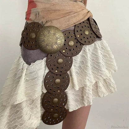 Western Mysterious Cowhand Broad Rivet Strap