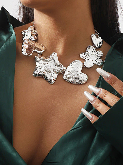 Chains Heart Shape Color Star Shape Necklaces Accessories