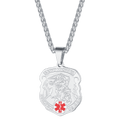 Engraved St. Michael Medical Alert Id Necklace for
