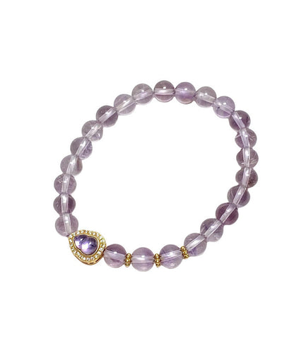 Purple Alloy Crystal Zircon Calabash Chain Bracelet