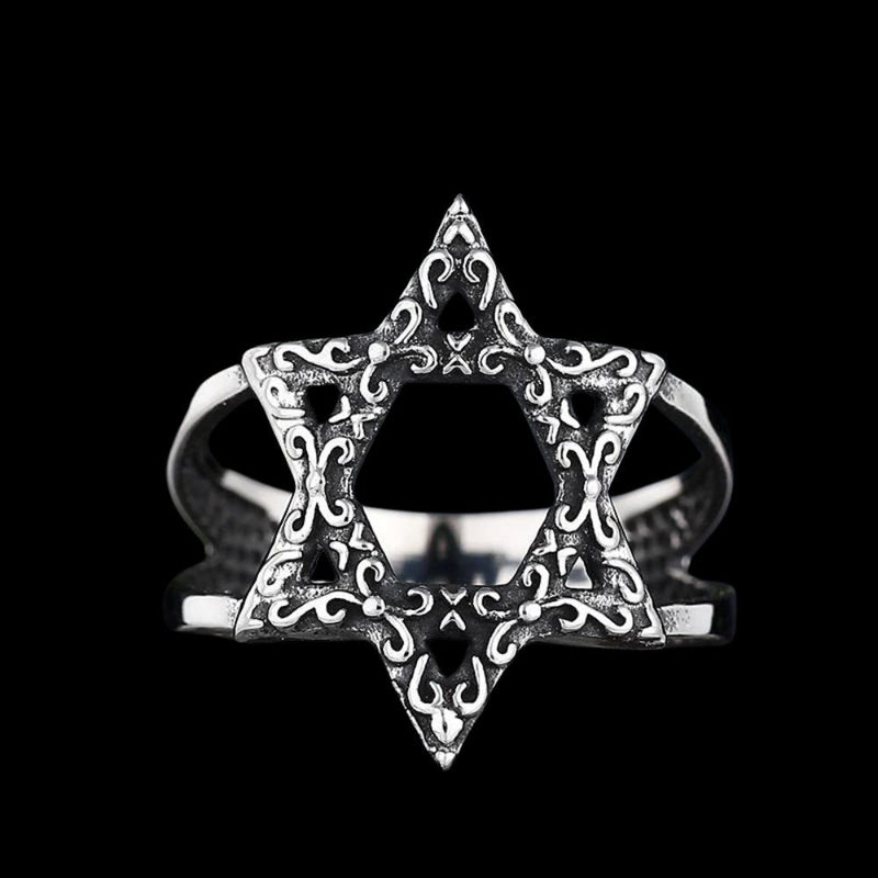 Damask Star of David Ring