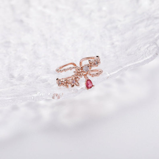 [] Hyacinth Dangly Flower Ring
