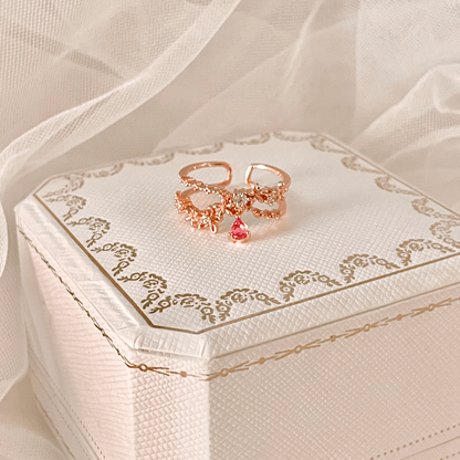 [] Hyacinth Dangly Flower Ring